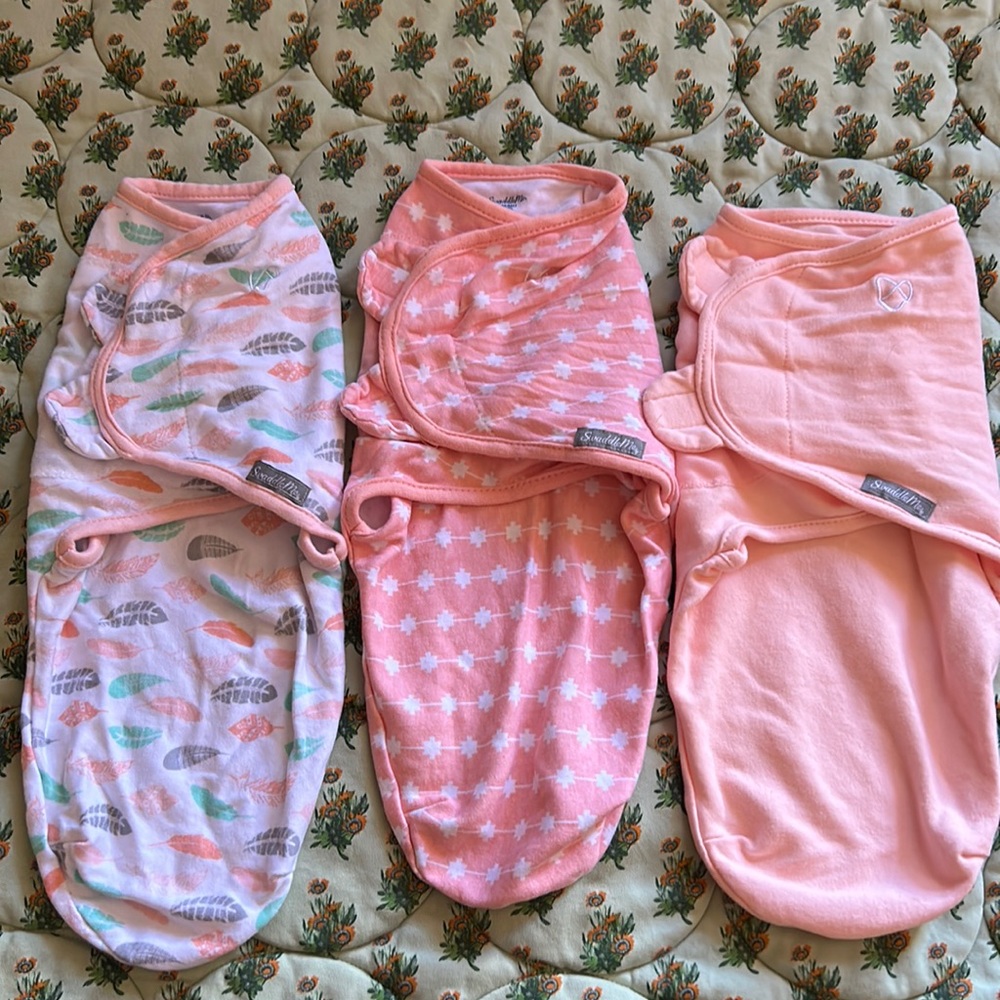 3 Swaddle Me Girl Swaddles